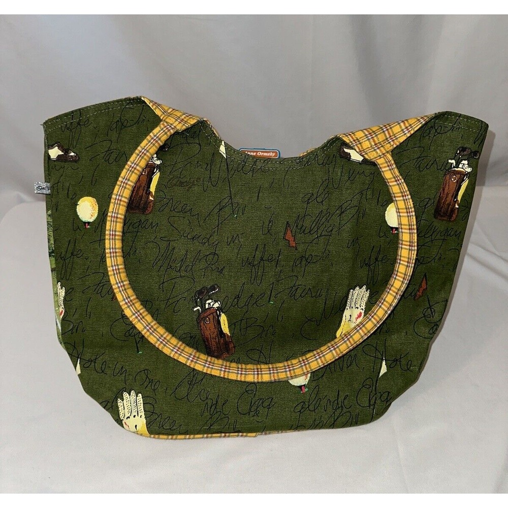 Ann Ormsby Surviving Stress Golf Shoulder Bag Purse Sand and Sun Beach Tote - Picture 3 of 14